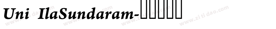 Uni IlaSundaram字体转换
